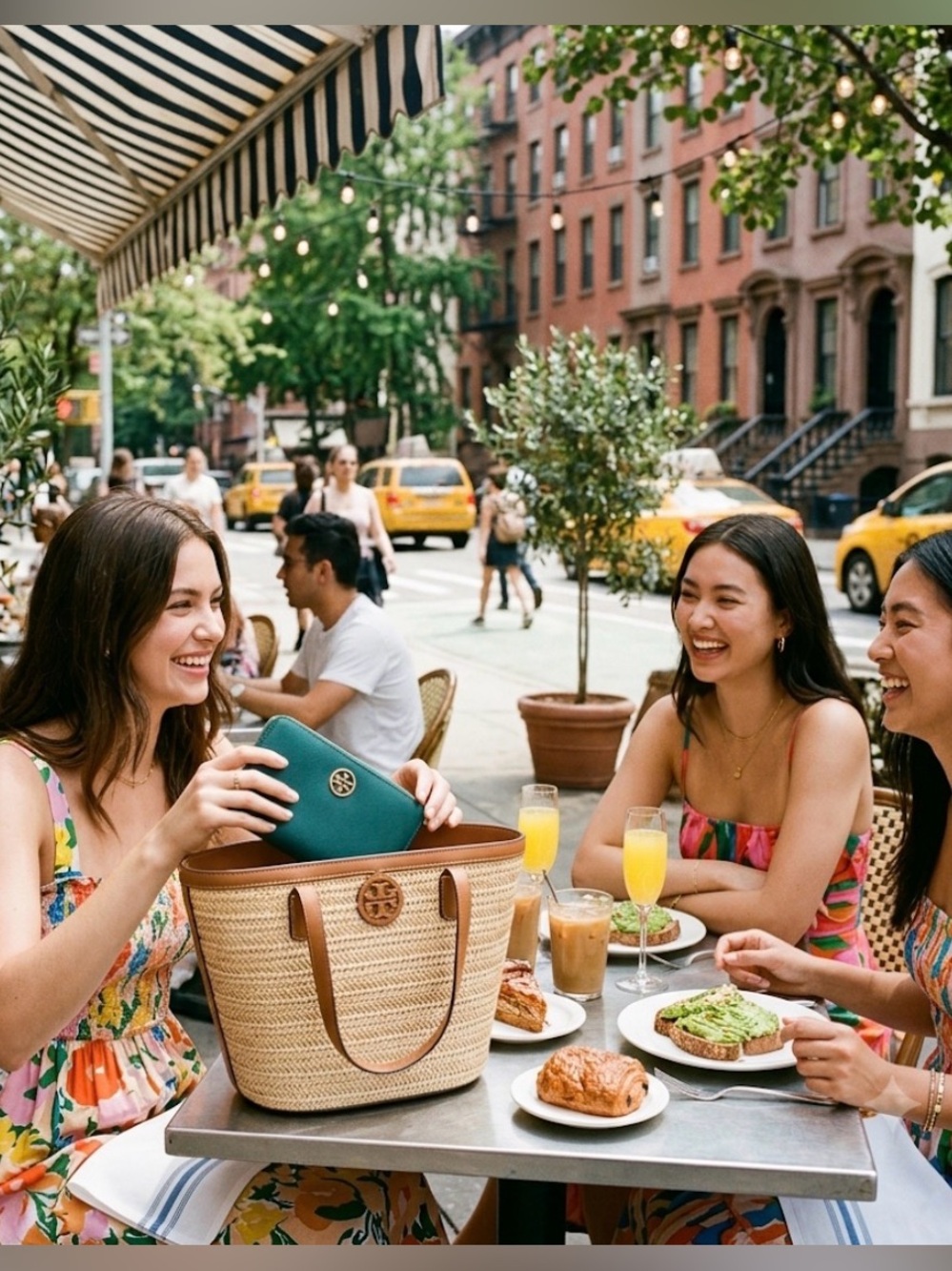 Tory Burch Zip-Around Wallet Emerald Green Saffiano Leather - Picture 2 of 6